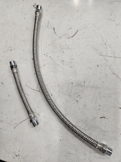 Rocker Cover Braided Oil Lines Big Twin 66-84 #6-010
