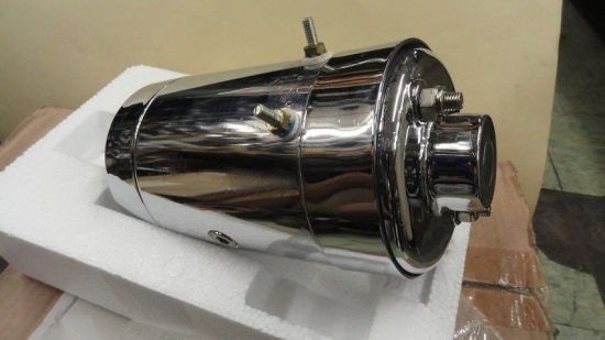 PANHEAD-SHOVELHEAD-SPORTSTER "NEW REPO" 12 VOLT CHROME GENERATOR #29975-65C