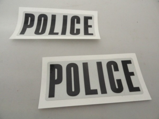 POLICE FENDER DECAL "REPRO''